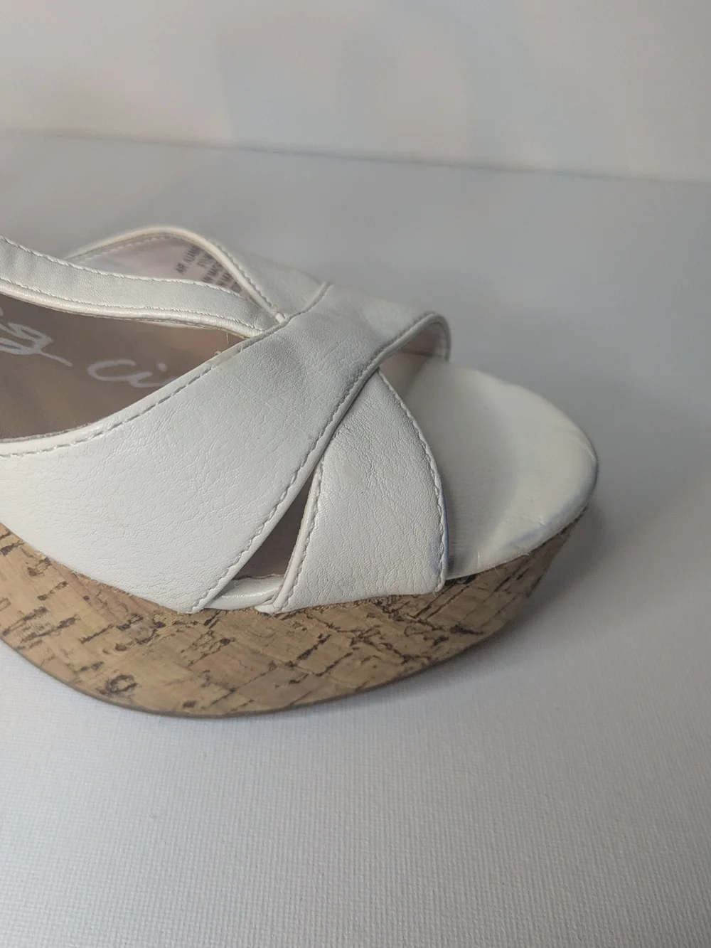 American Rag White Cork Platform Sandals